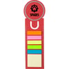 Red Bookmark including self-adhesive notes