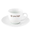 White White porcelain cup and saucer, 100cc...