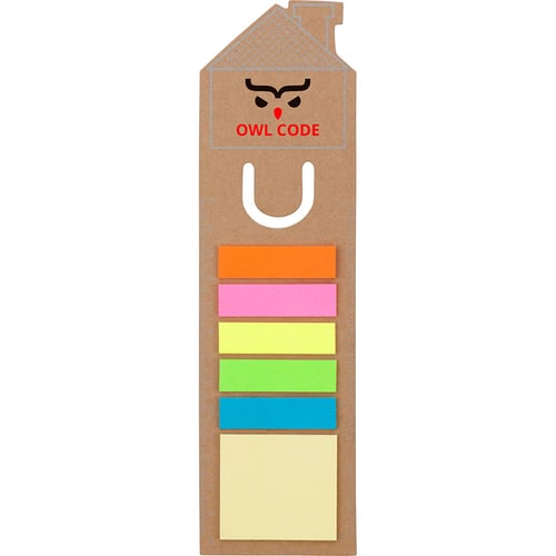 Marca páginas de cartón con forma de casa. regalos promocionales