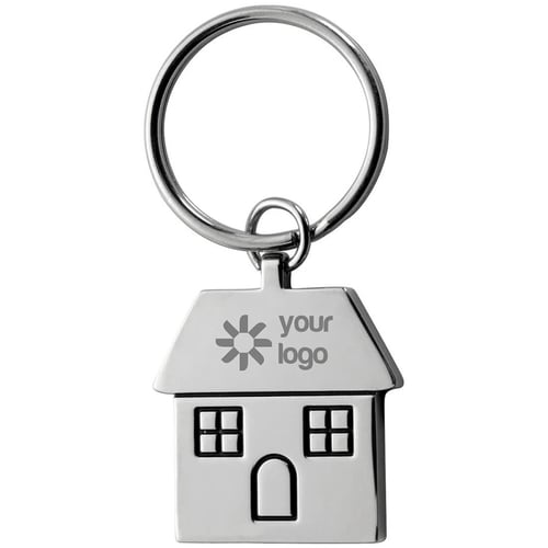 House shaped key ring  Danika. regalos promocionales