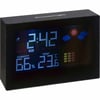 Black Digital weather station with clock
