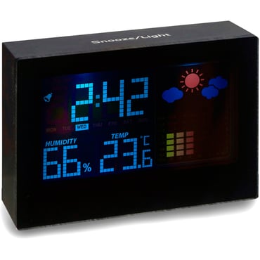 Digital weather station with clock