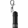 Black Pocket torch with key-ring boles