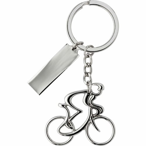 Porte-clés cycliste en métal. regalos promocionales