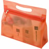 Pochette pour cosmétique en PVC translucide avec zip orange