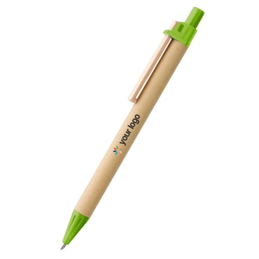 Nairobi Ball pen with paper barrel and wooden clip