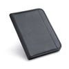 Blue Imitation leather zipped A4 folder, with outer pocket, several inner pockets and 8-digit dual power calculator