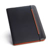 Orange 800D and imitation leather A4 folder with elastic band