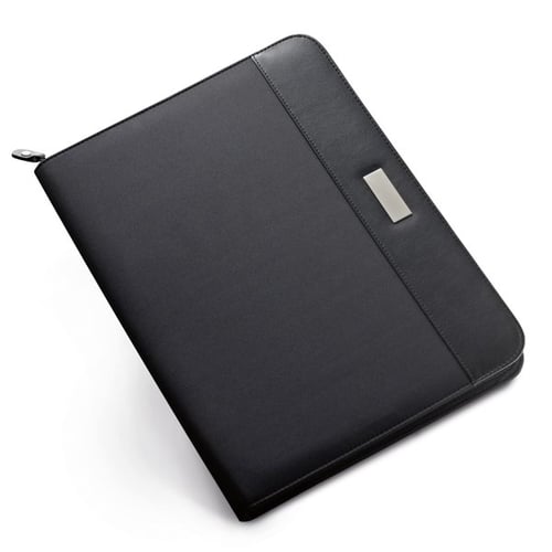 Imitation leather and microfiber zipped A4 folder with several inner pockets. regalos promocionales