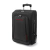 Red 600D travel trolley bag with rigid box and EVA semirigid front