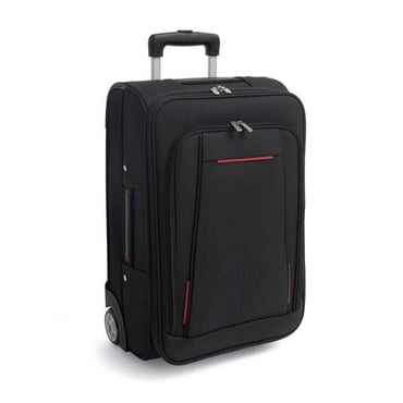 600D travel trolley bag with rigid box and EVA semirigid front