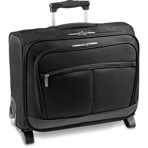 1680D and imitation leather softside trolley with laptop compartment. regalos promocionales