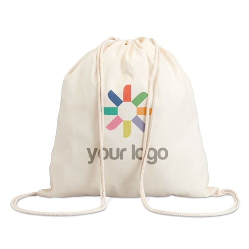 Drawstring cotton bag Bilma. regalos promocionales