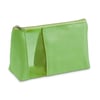 Green Microfibre and mesh cosmetic bag