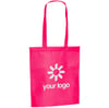 Pink Non-woven thermo sealed bag with 75 cm handles