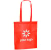 Red Non-woven thermo sealed bag with 75 cm handles