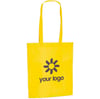 Yellow Non-woven thermo sealed bag with 75 cm handles