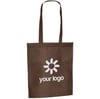 Brown Non-woven thermo sealed bag with 75 cm handles
