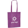 Purple Non-woven thermo sealed bag with 75 cm handles