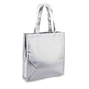 Silver Non-woven shiny laminated bag with 50 cm handles