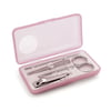 Set de manicura en estuche de plástico marrón