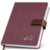 Agenda A5 en lino Marina burdeos