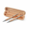 Set de boligrafoy lápiz Démoin marrón