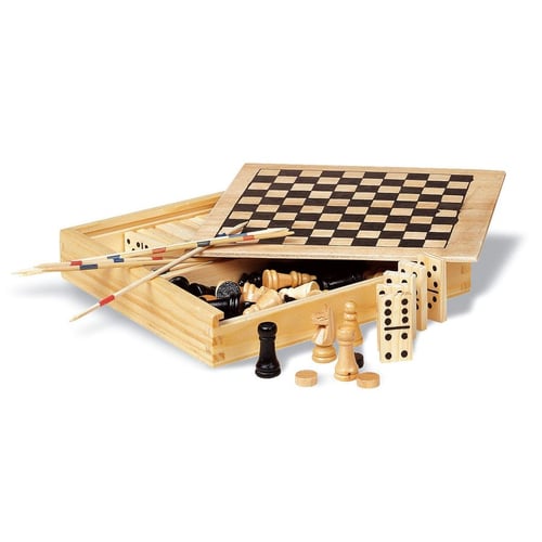Set giochi 4in1 in legno. regalos promocionales