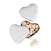 Caja corazón con caramelos blanco