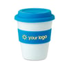 Blue PP tumbler with silicone lid