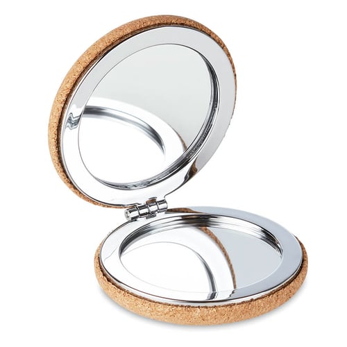 Miroir de poche en liège Vanim. regalos promocionales